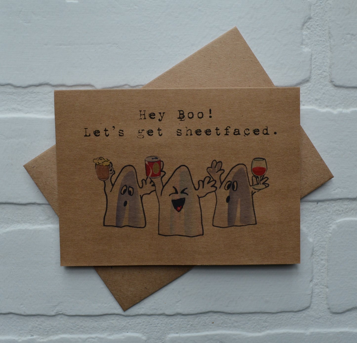 Hey boo! Let's get sheetfaced | Halloween Greeting Cards