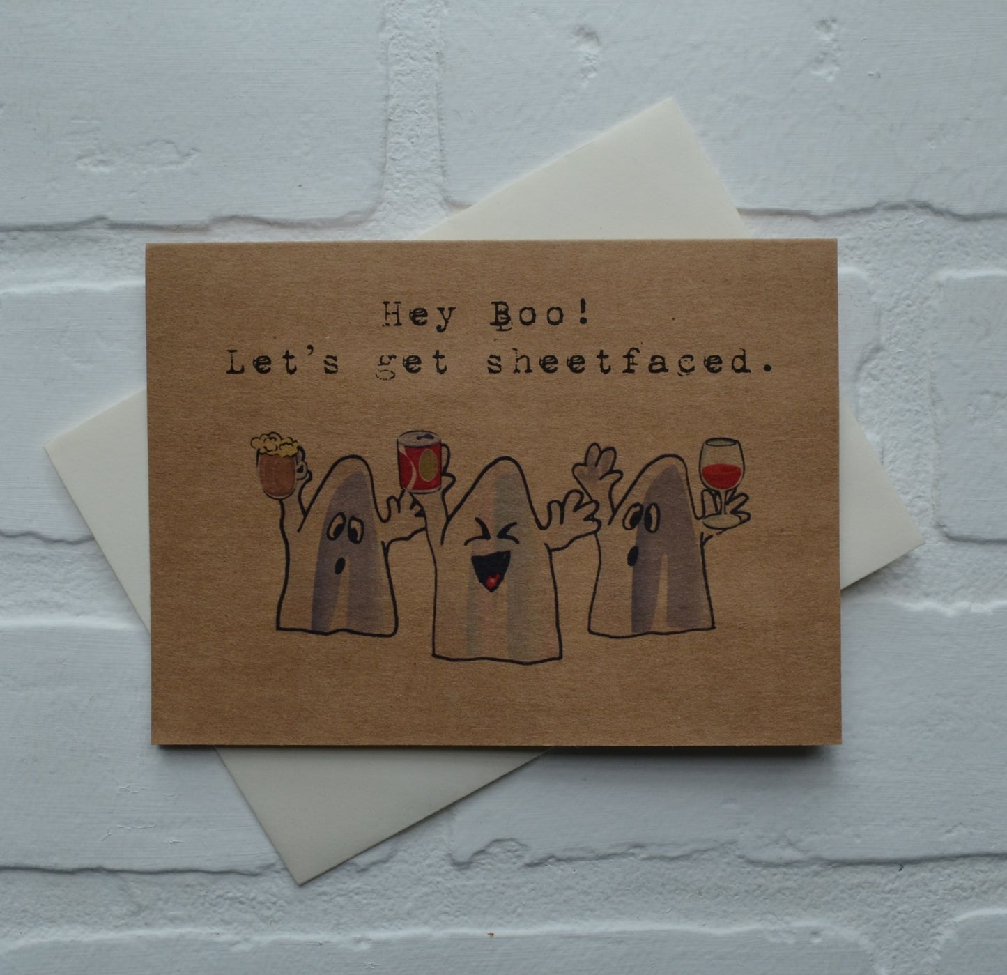 Hey boo! Let's get sheetfaced | Halloween Greeting Cards