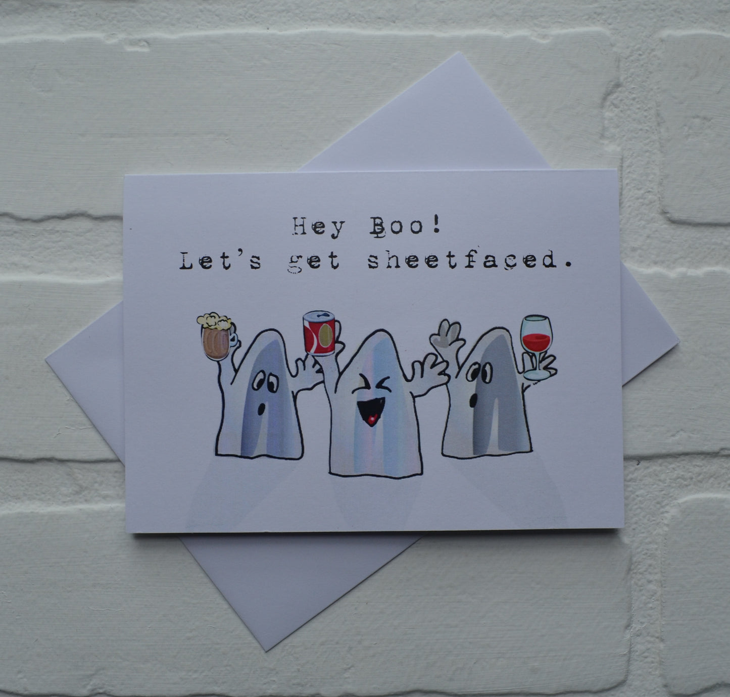 Hey boo! Let's get sheetfaced | Halloween Greeting Cards
