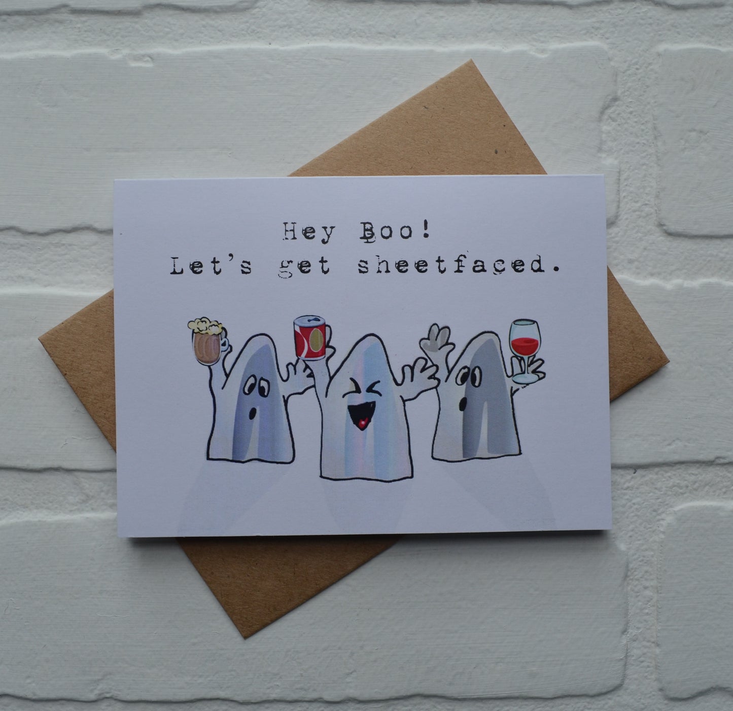 Hey boo! Let's get sheetfaced | Halloween Greeting Cards