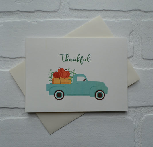 Thankful | Thanksgiving Fall Greeting Cards