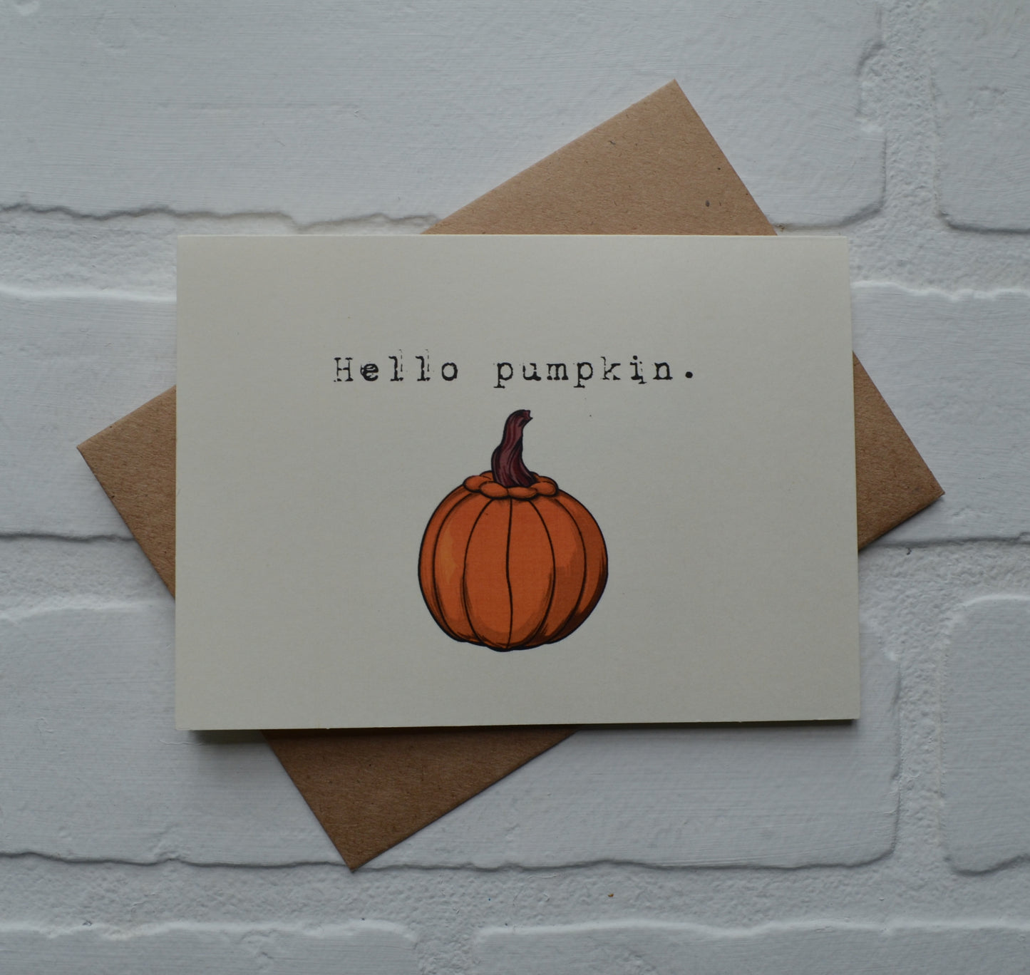 Hello pumpkin | Thanksgiving Fall Greeting Cards