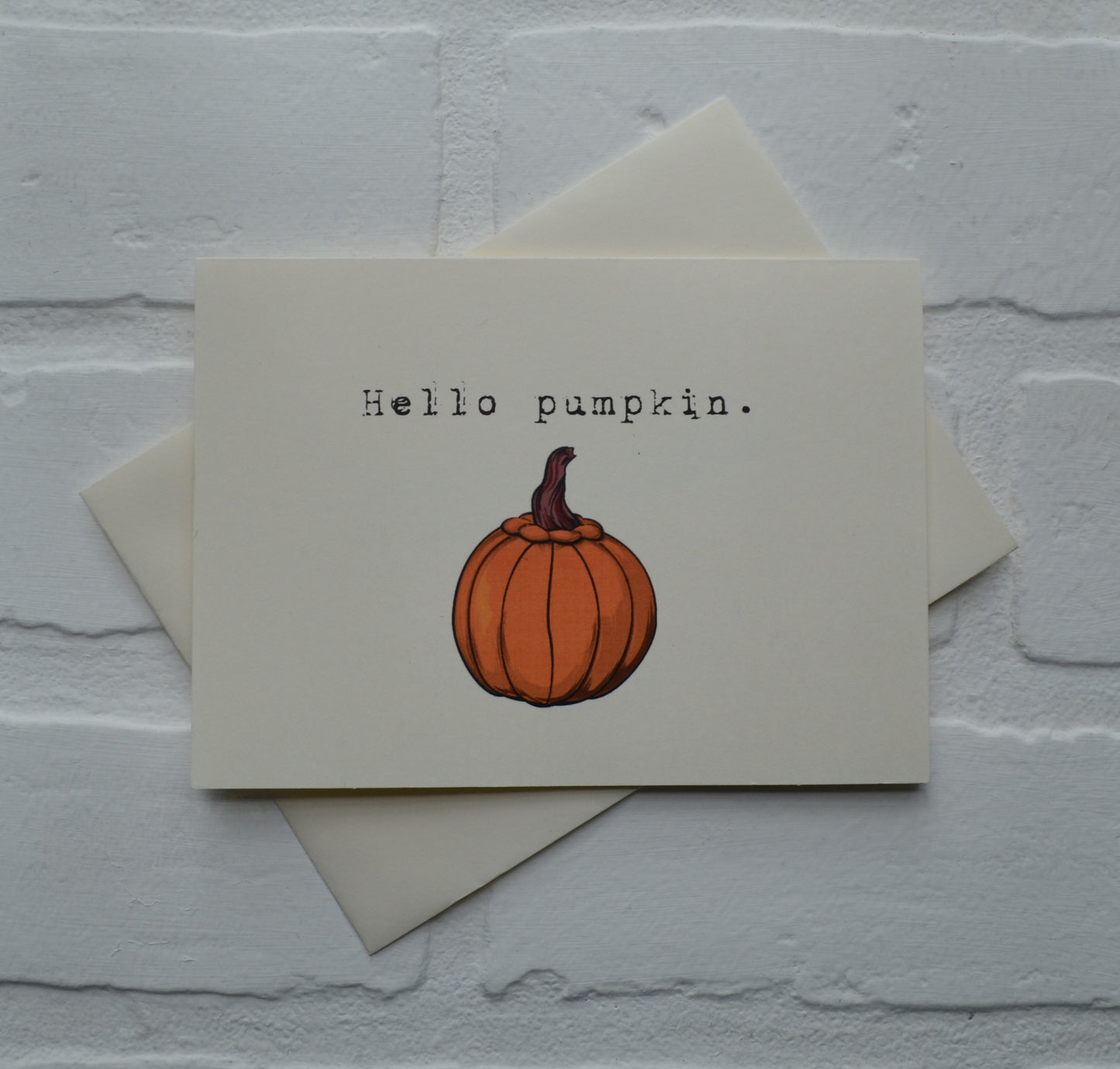 Hello pumpkin | Thanksgiving Fall Greeting Cards