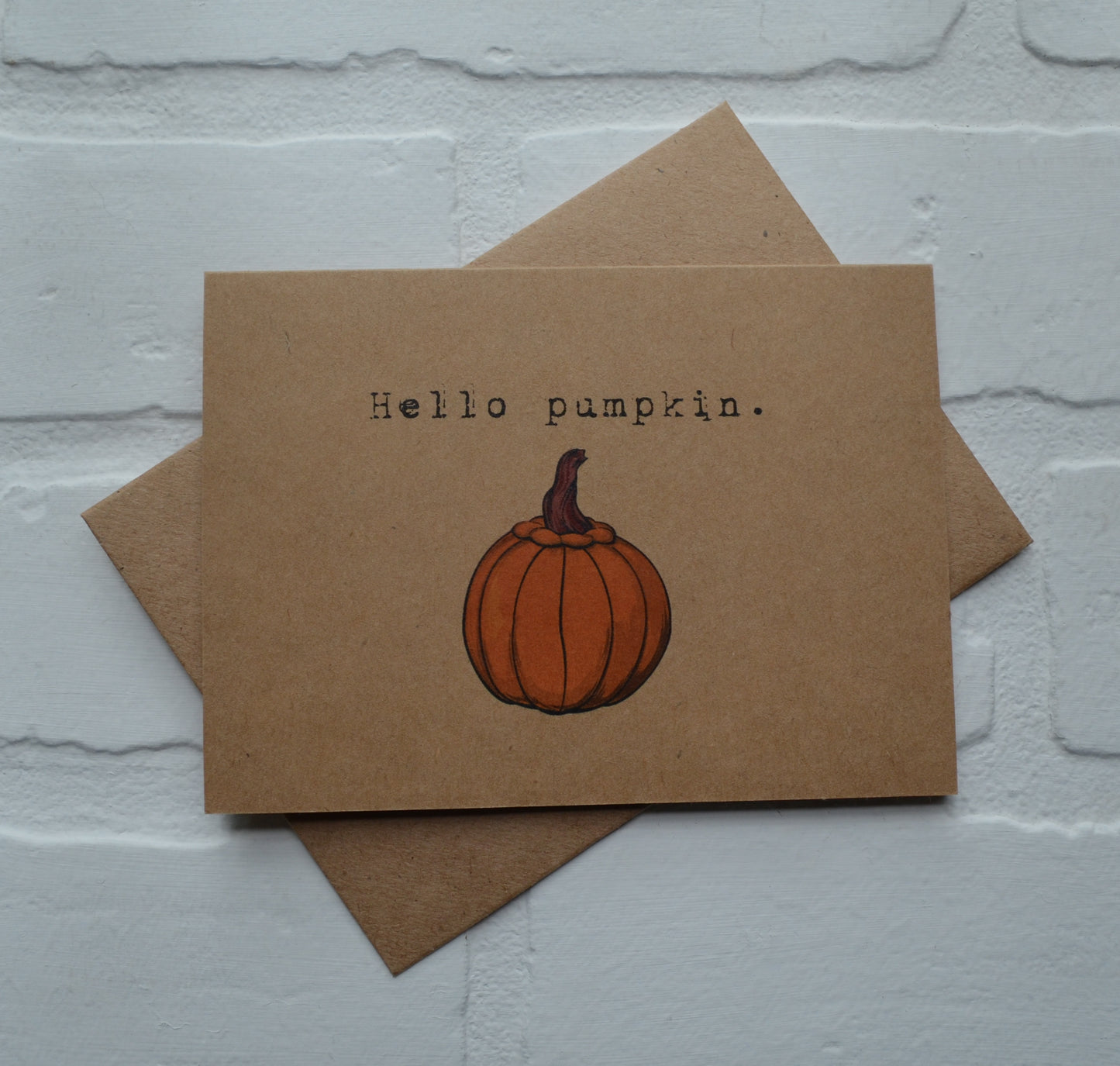 Hello pumpkin | Thanksgiving Fall Greeting Cards