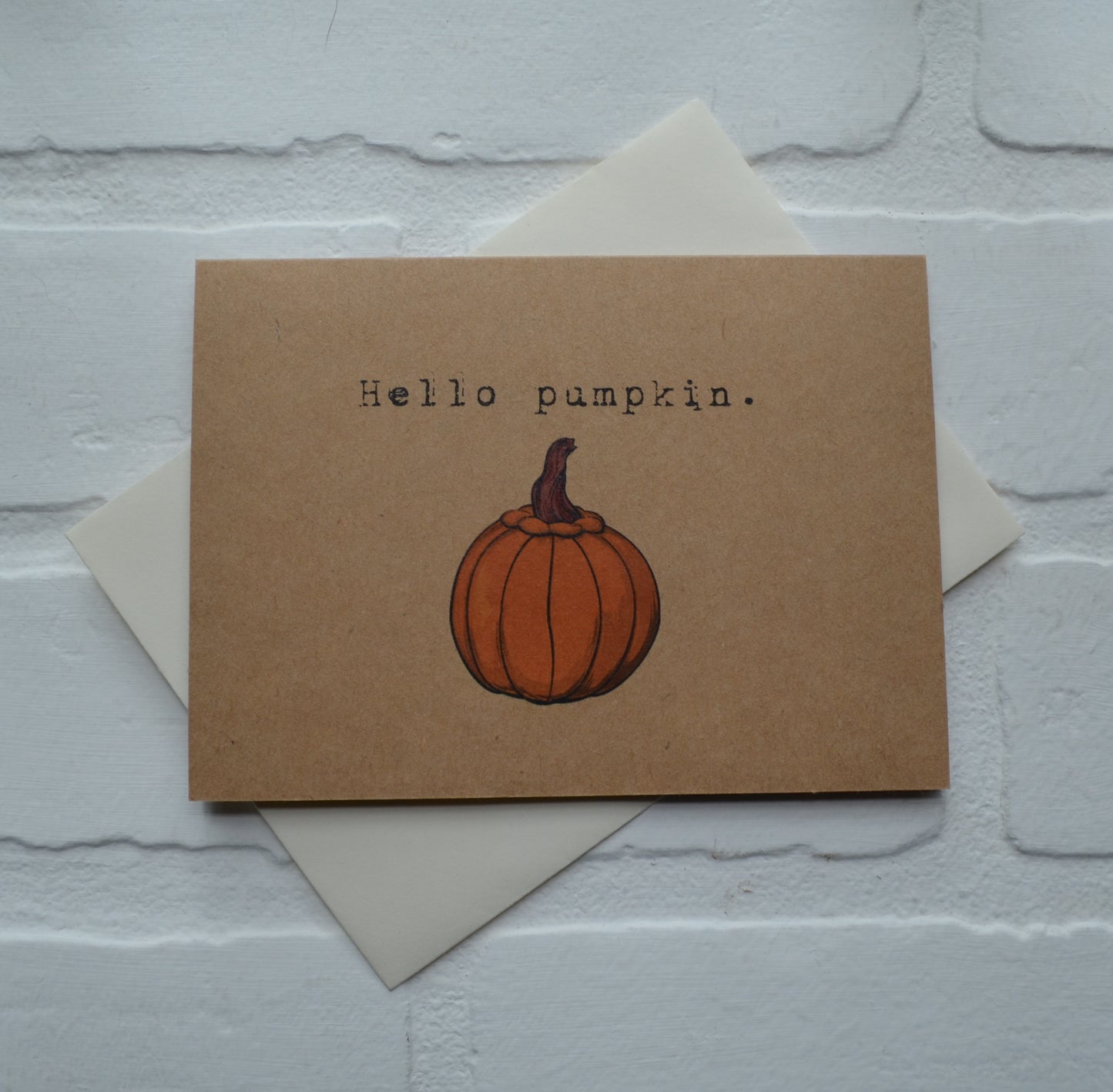 Hello pumpkin | Thanksgiving Fall Greeting Cards