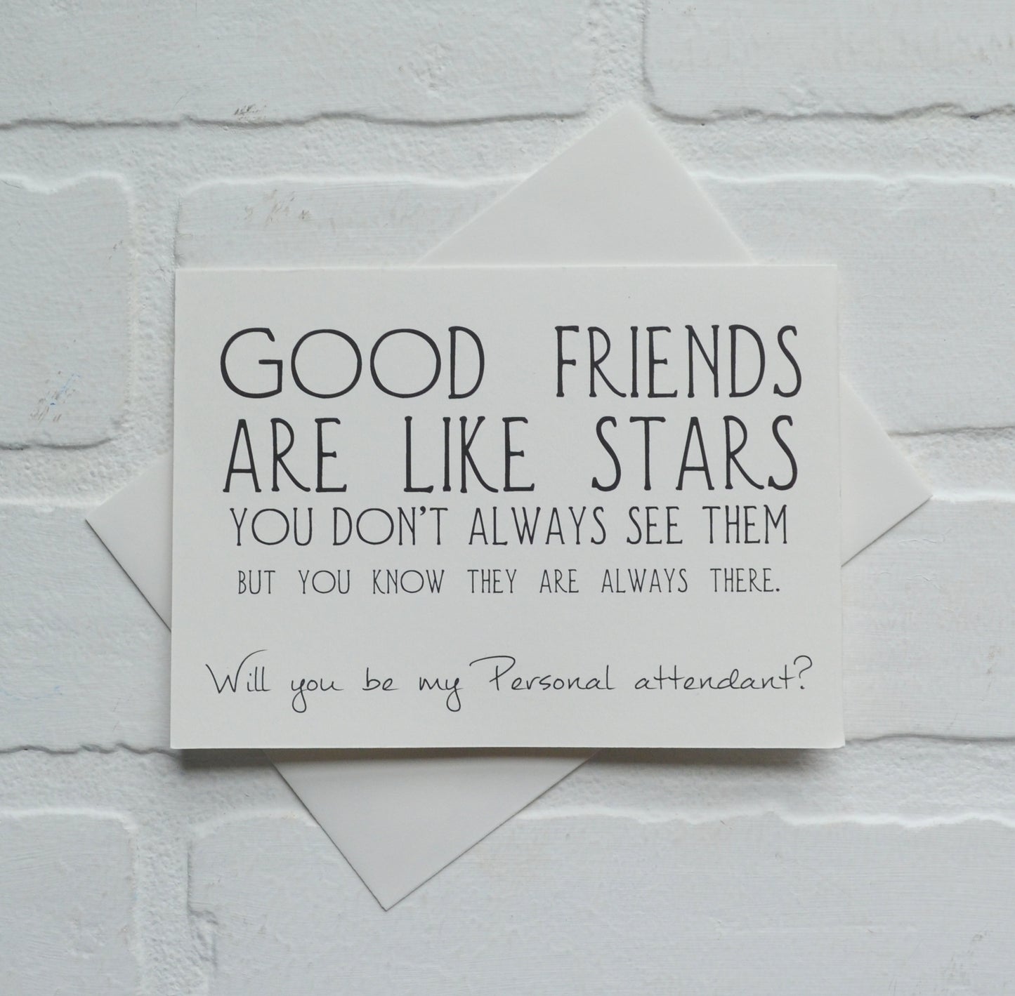 GOOD FRIENDS are like stars bridesmaid proposal cards | wedding party invite