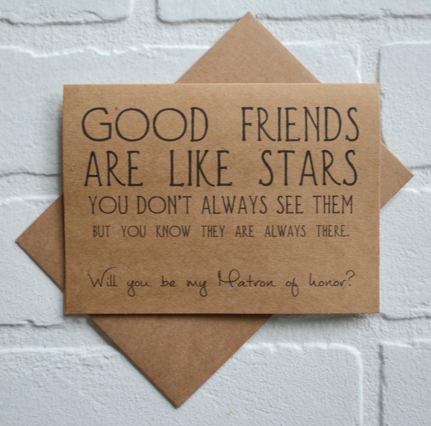 GOOD FRIENDS are like stars bridesmaid proposal cards | wedding party invite