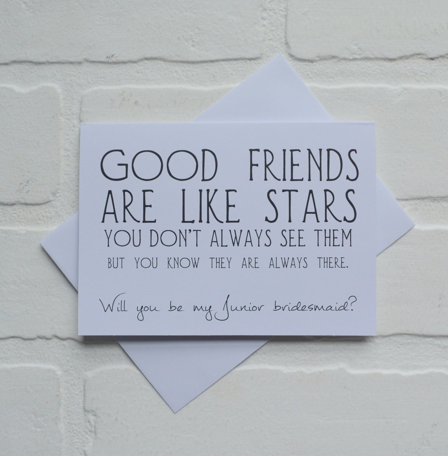 GOOD FRIENDS are like stars bridesmaid proposal cards | wedding party invite