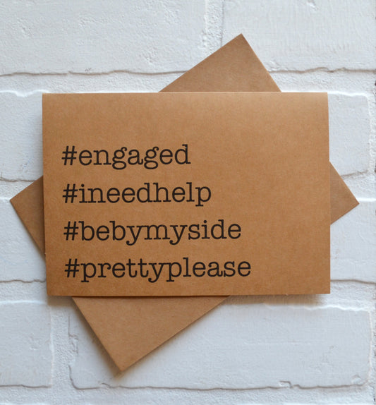 Hashtag bridesmaid proposal cards | wedding party invite