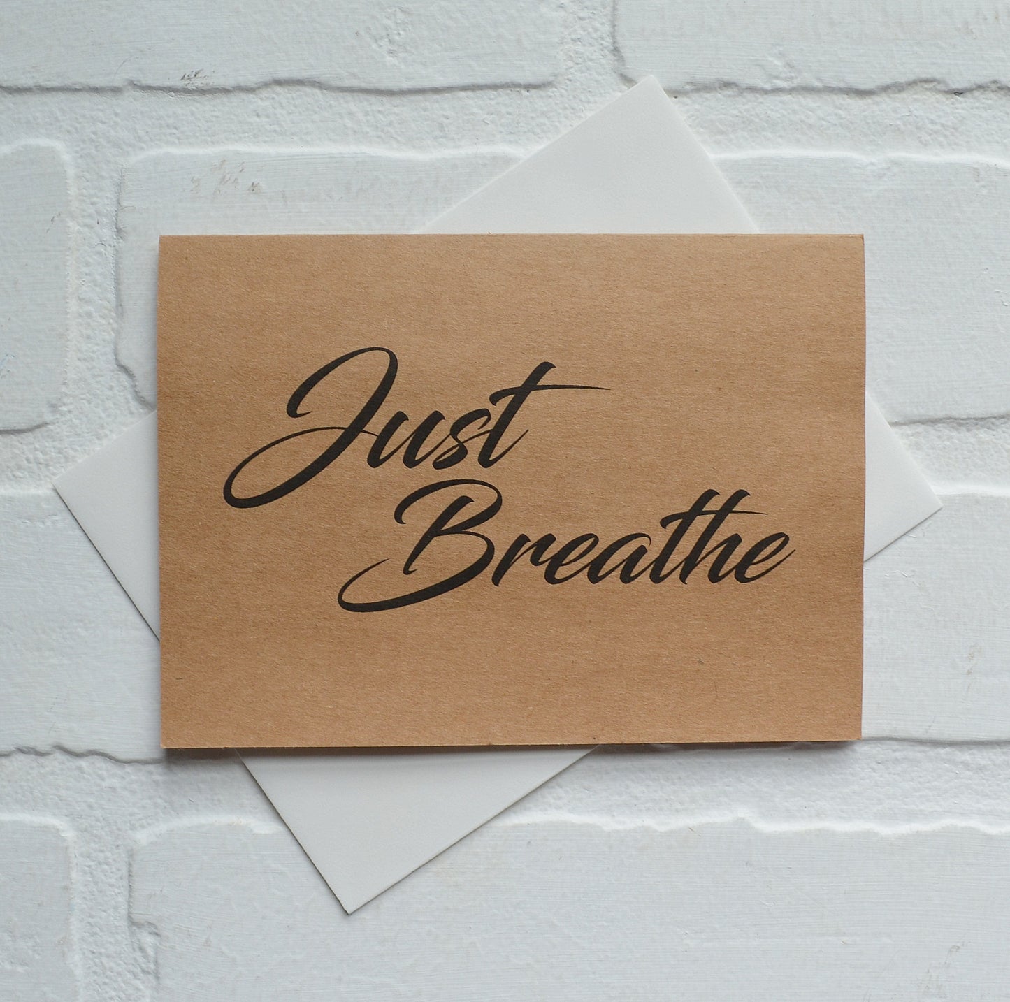 Just breathe | yoga greeting cards