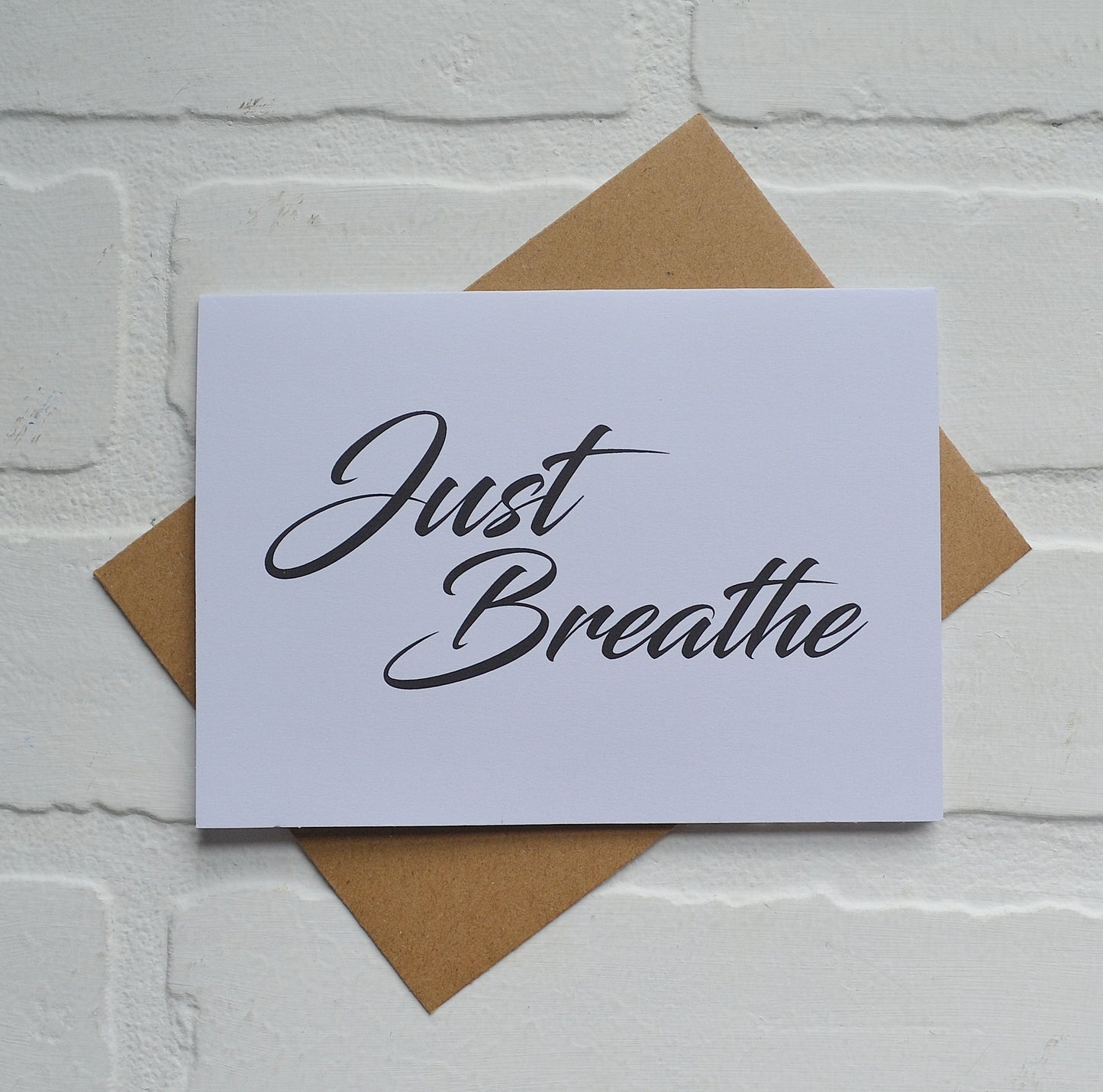Just breathe | yoga greeting cards