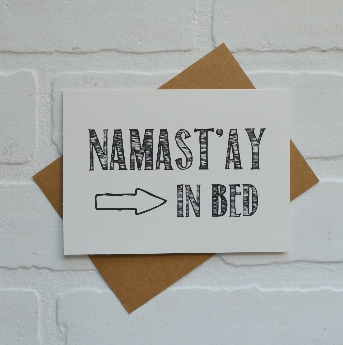 Namast'ay in bed | yoga greeting cards
