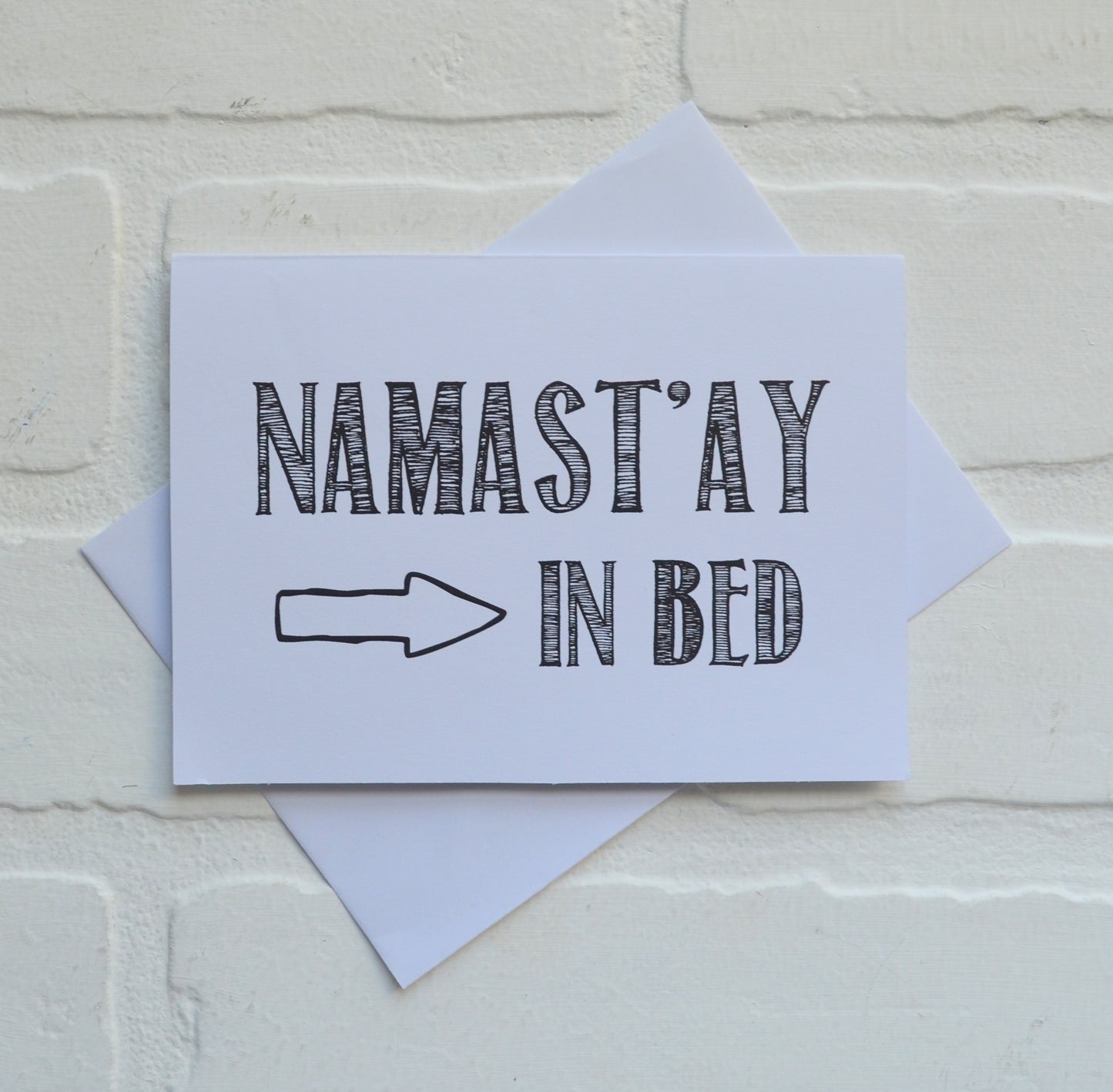 Namast'ay in bed | yoga greeting cards