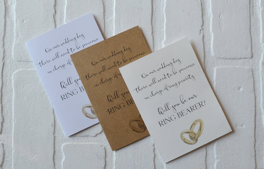 On our wedding day there will need to be someone in charge of ring security card | Ring Bearer Proposal | Wedding Party Invite