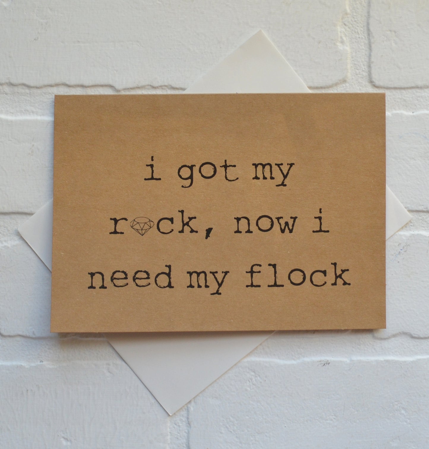 I got my rock now I need my flock bridesmaid proposal cards | wedding bridal party invite