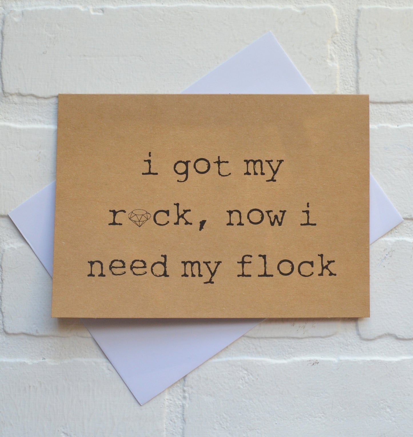 I got my rock now I need my flock bridesmaid proposal cards | wedding bridal party invite