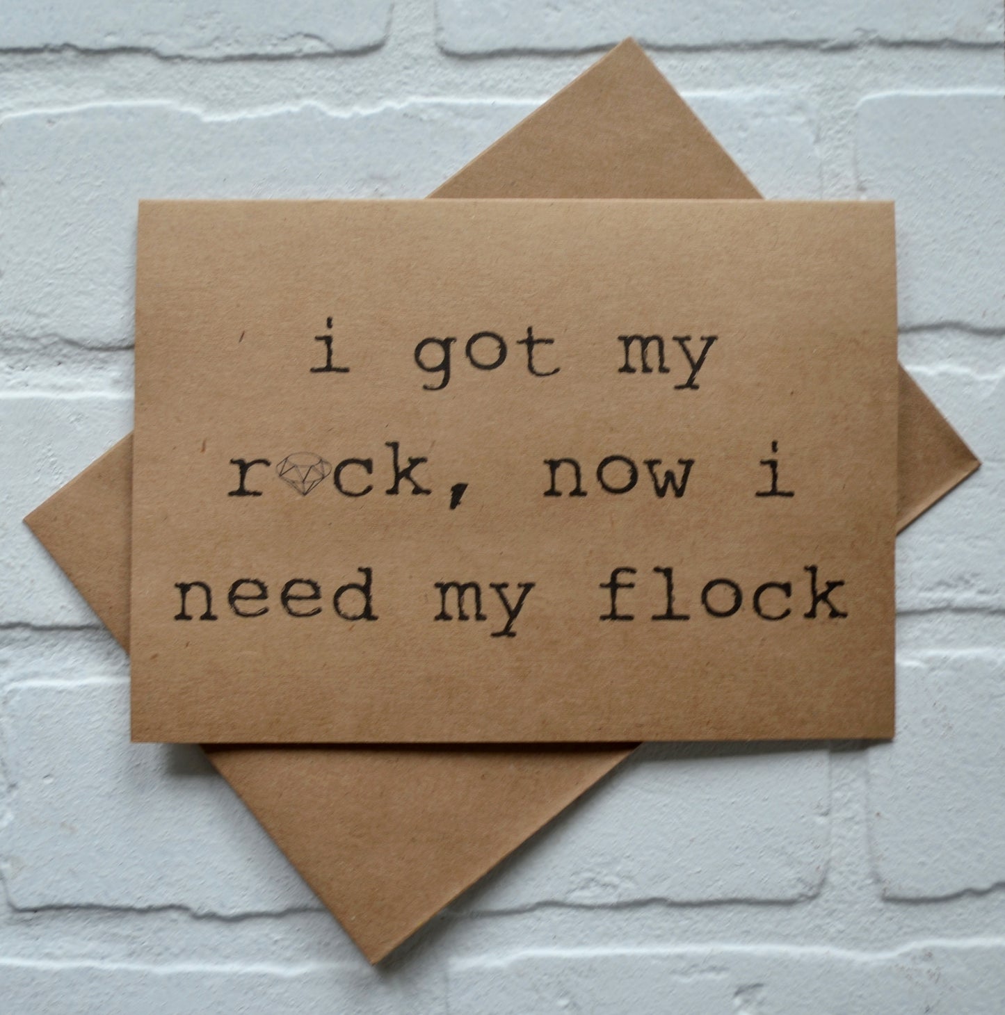 I got my rock now I need my flock bridesmaid proposal cards | wedding bridal party invite