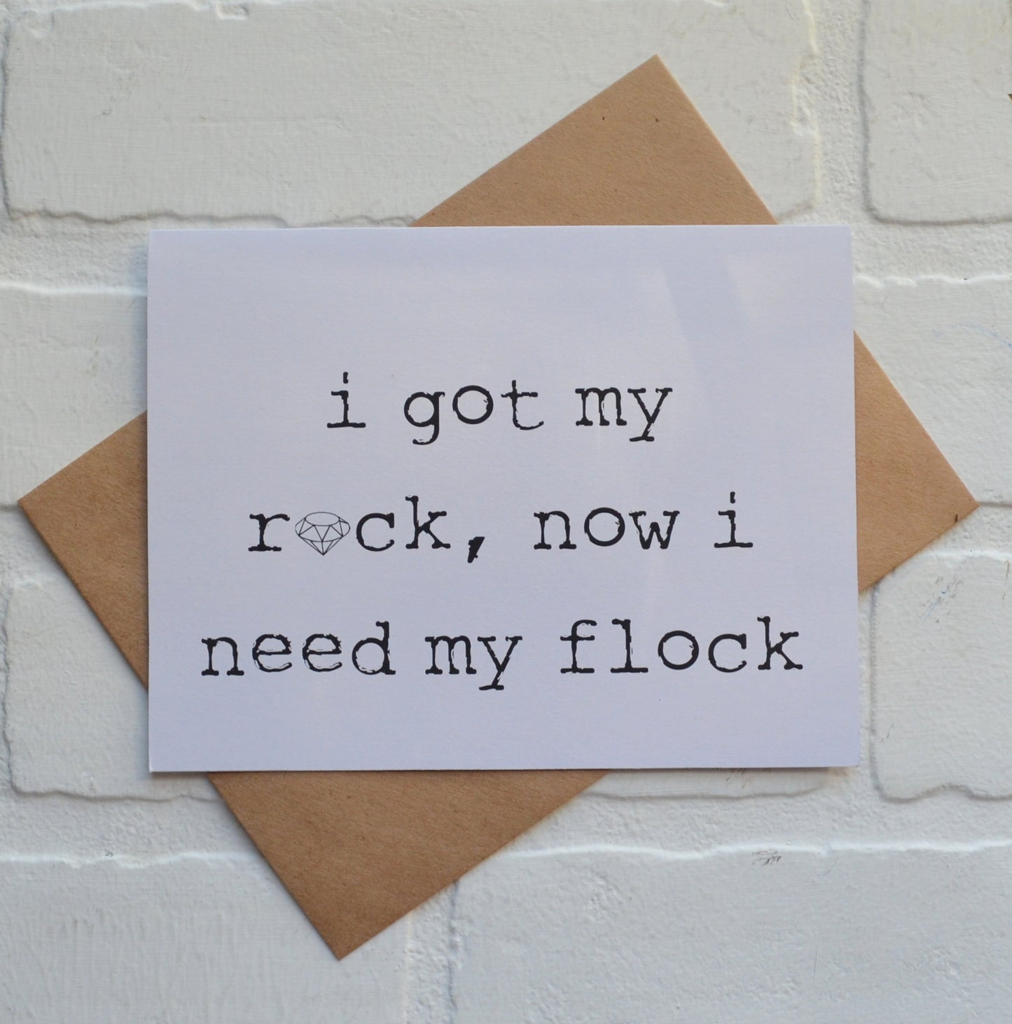 I got my rock now I need my flock bridesmaid proposal cards | wedding bridal party invite