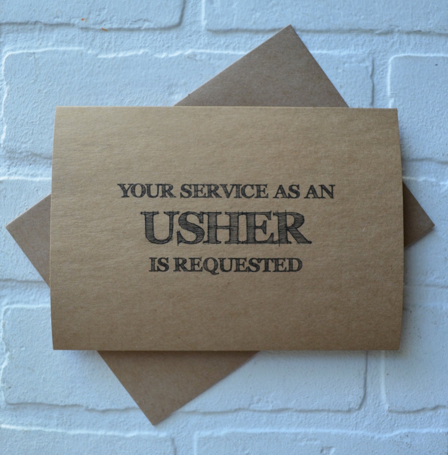 YOUR SERVICE is requested as a groomsman | groomsmen proposal cards | wedding party invite