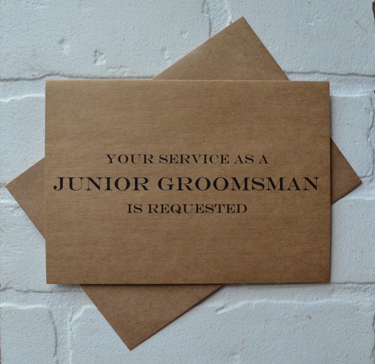 YOUR SERVICE is requested as a groomsman | groomsmen proposal cards | wedding party invite