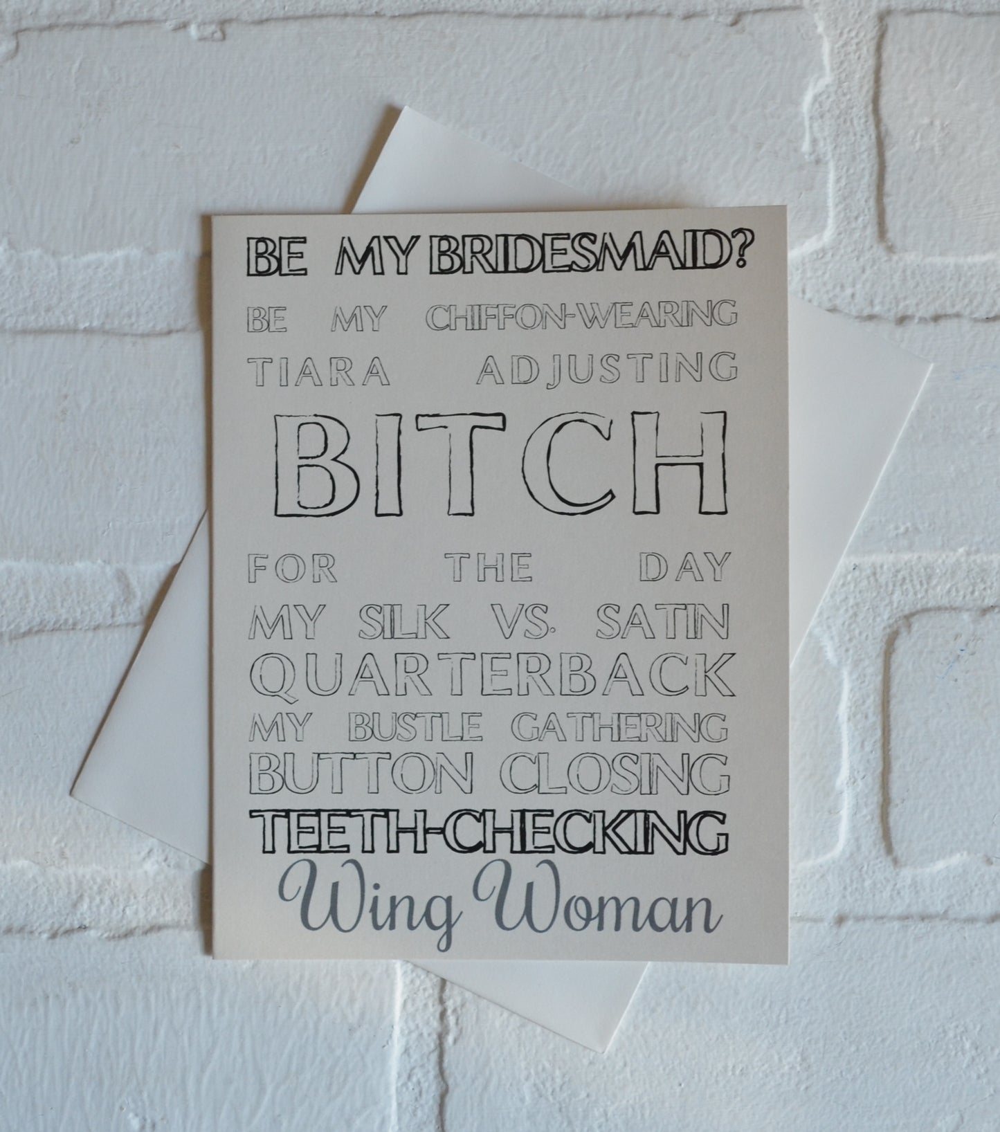 Silk vs Satin bridesmaid proposal cards | wedding party invite