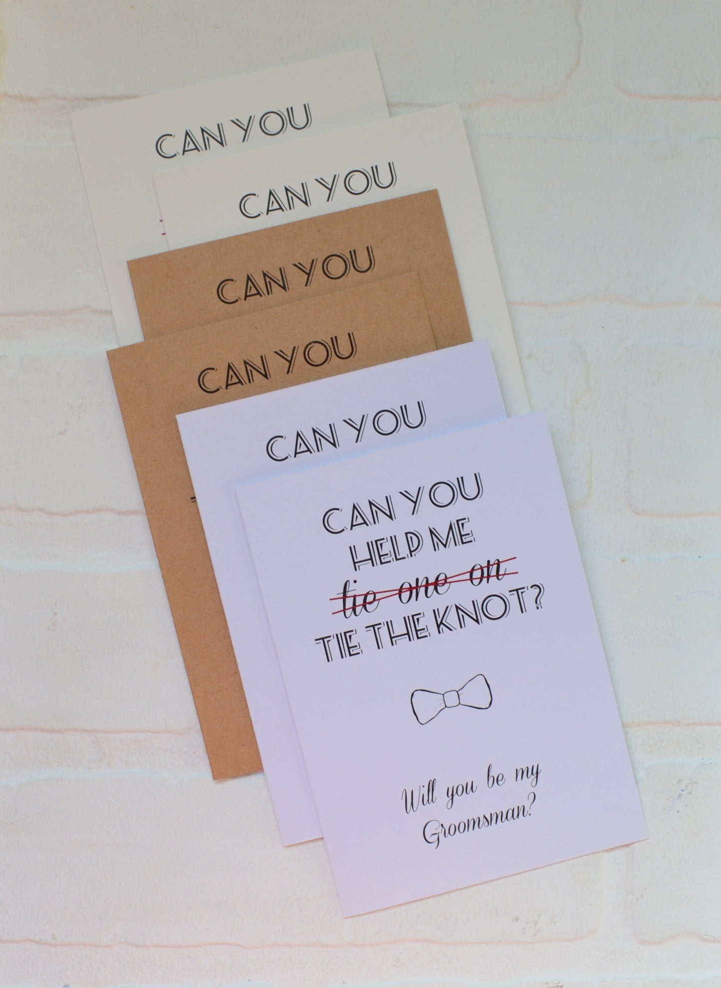 Can you help me tie one on | groomsmen proposal card | wedding party invite