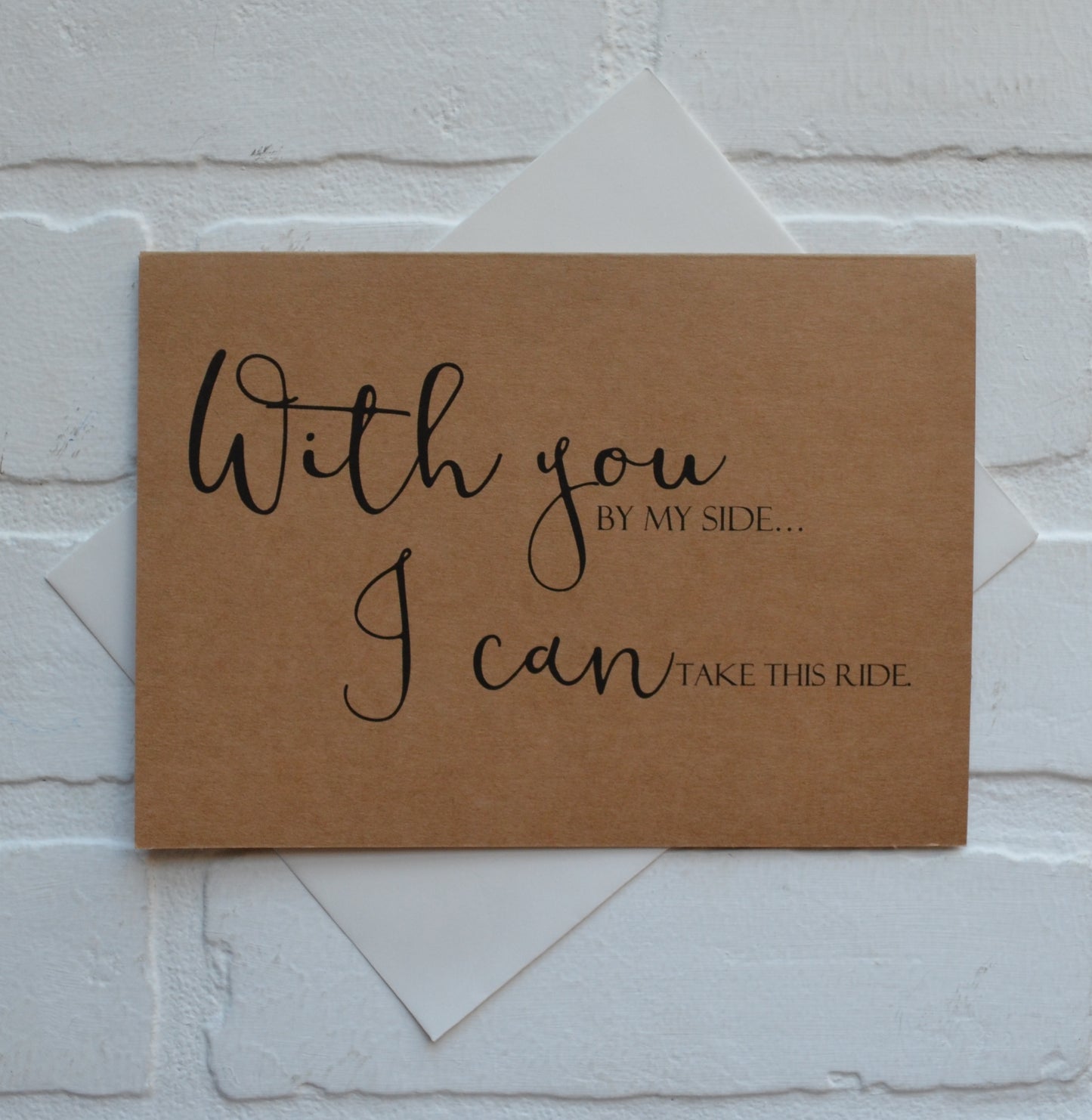 With you by my side I can take this ride bridesmaid proposal cards | wedding party invite