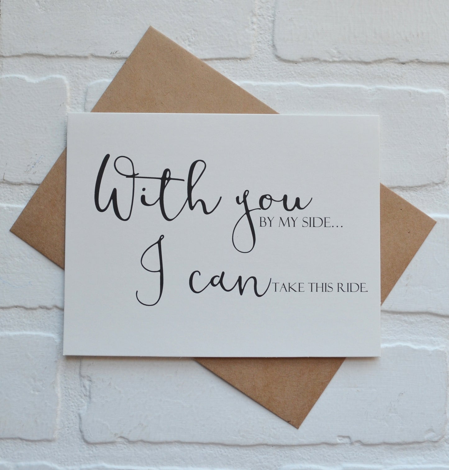 With you by my side I can take this ride bridesmaid proposal cards | wedding party invite