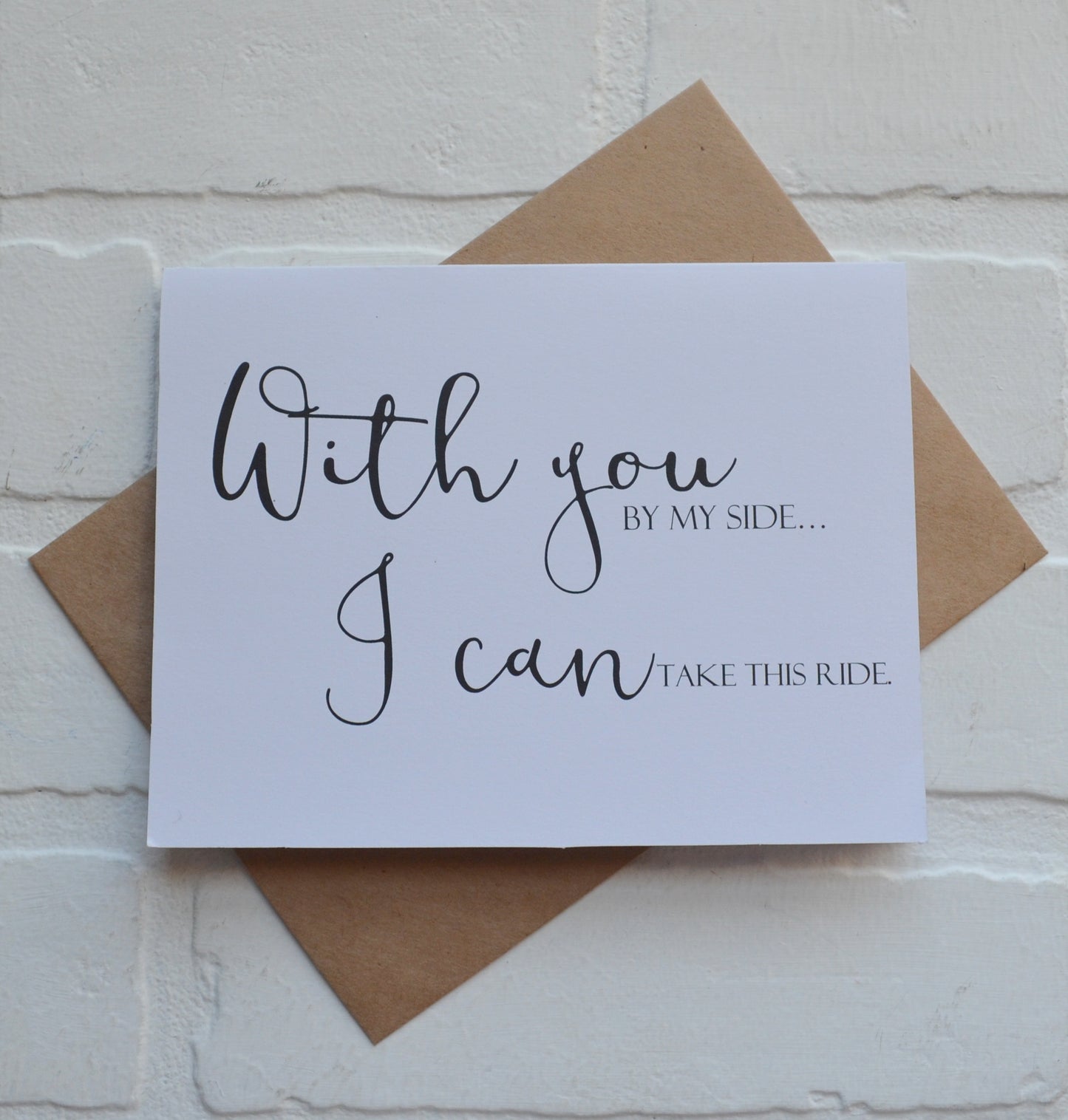 With you by my side I can take this ride bridesmaid proposal cards | wedding party invite