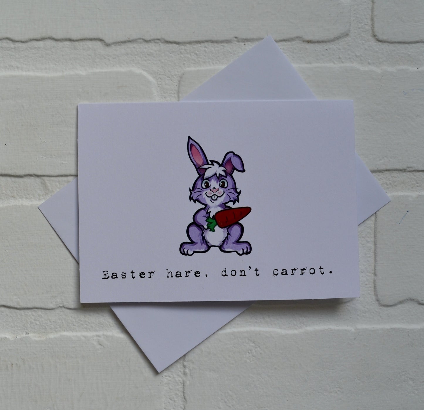 Easter hare don't care | Happy Easter Greeting Cards