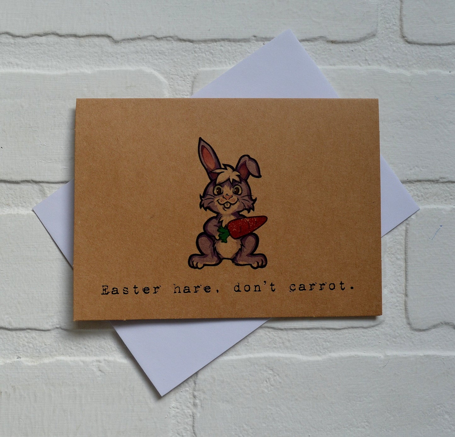 Easter hare don't care | Happy Easter Greeting Cards