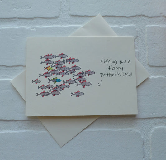 Fishing you a happy father's day | Fishing Card | Love | Father's Day Greeting Cards