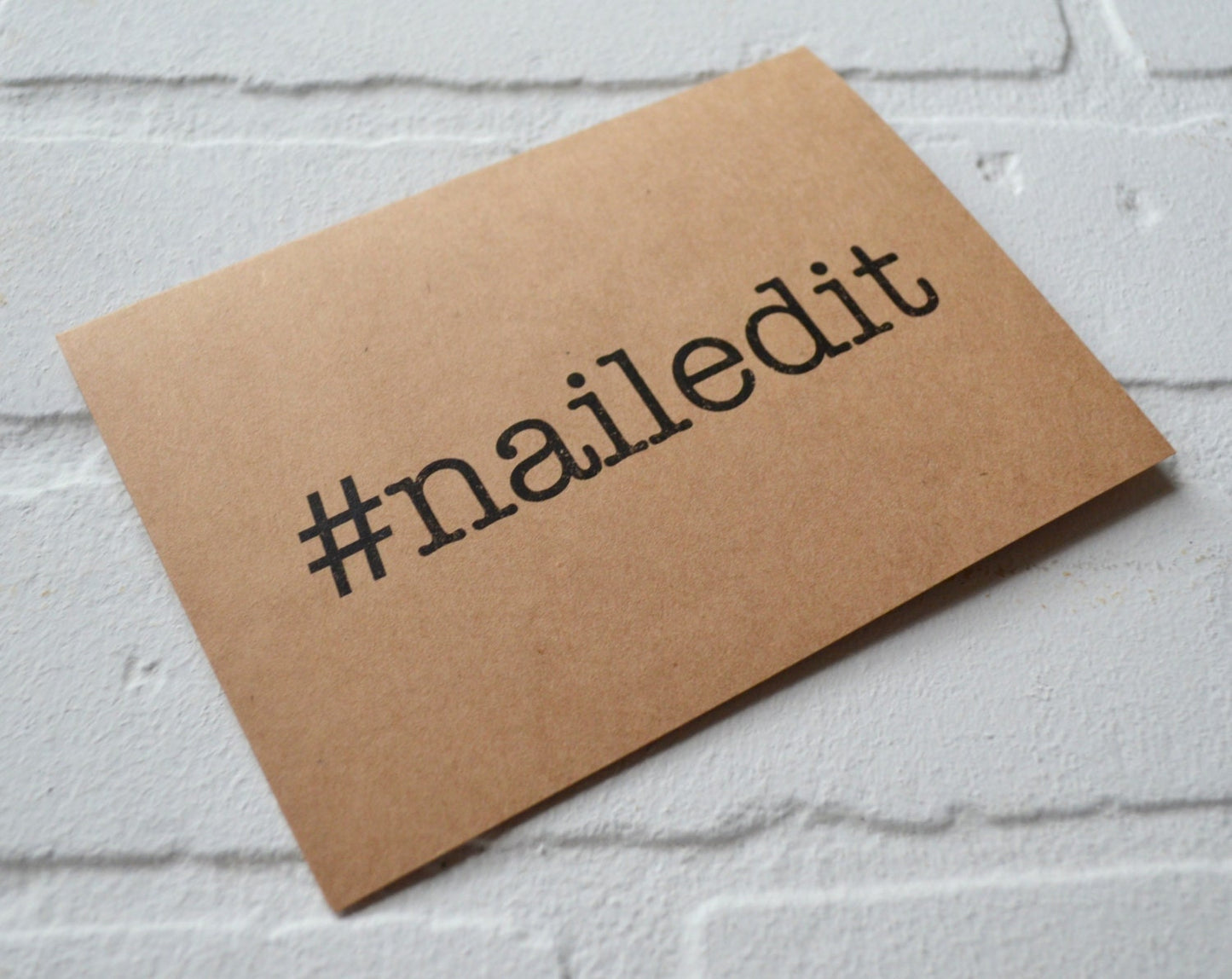 NAILED IT #nailedit card hashtag card congratulations card wedding card friendship card winner card rustic note card stationary good job