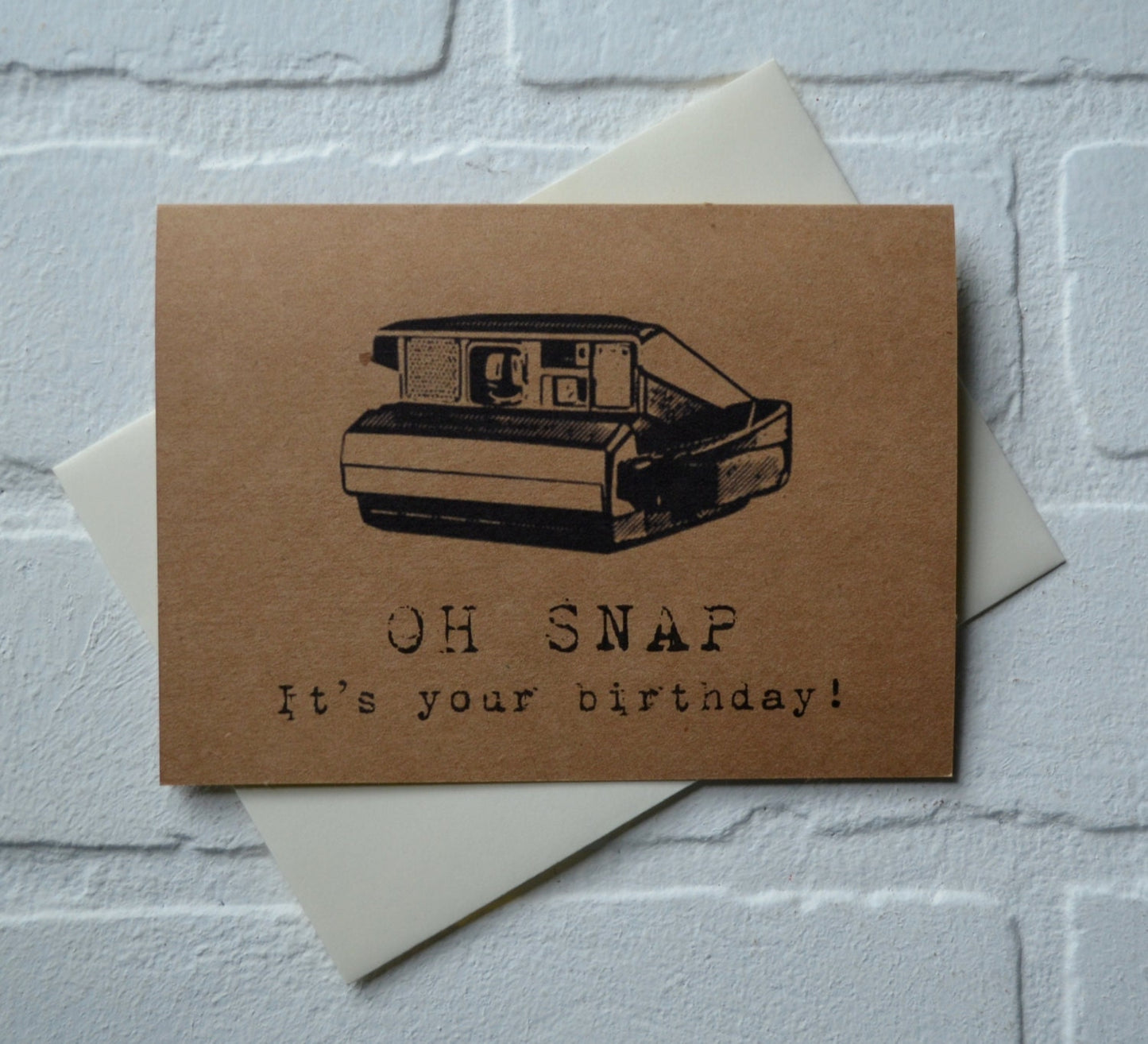 OH SNAP retro CAMERA birthday card funny birthday card it's your birthday card retro camera card snap kraft birthday camera birthday cards