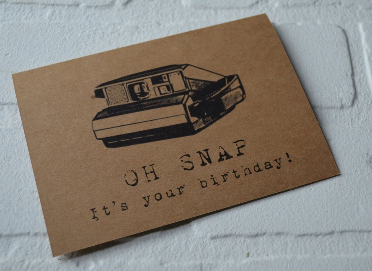 OH SNAP retro CAMERA birthday card funny birthday card it's your birthday card retro camera card snap kraft birthday camera birthday cards