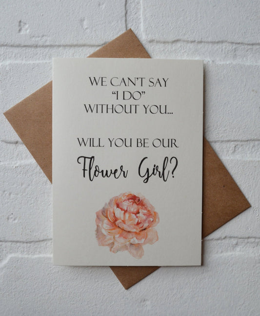 We can't say "I DO" without you | Flower Girl Proposal | Wedding Party Invite