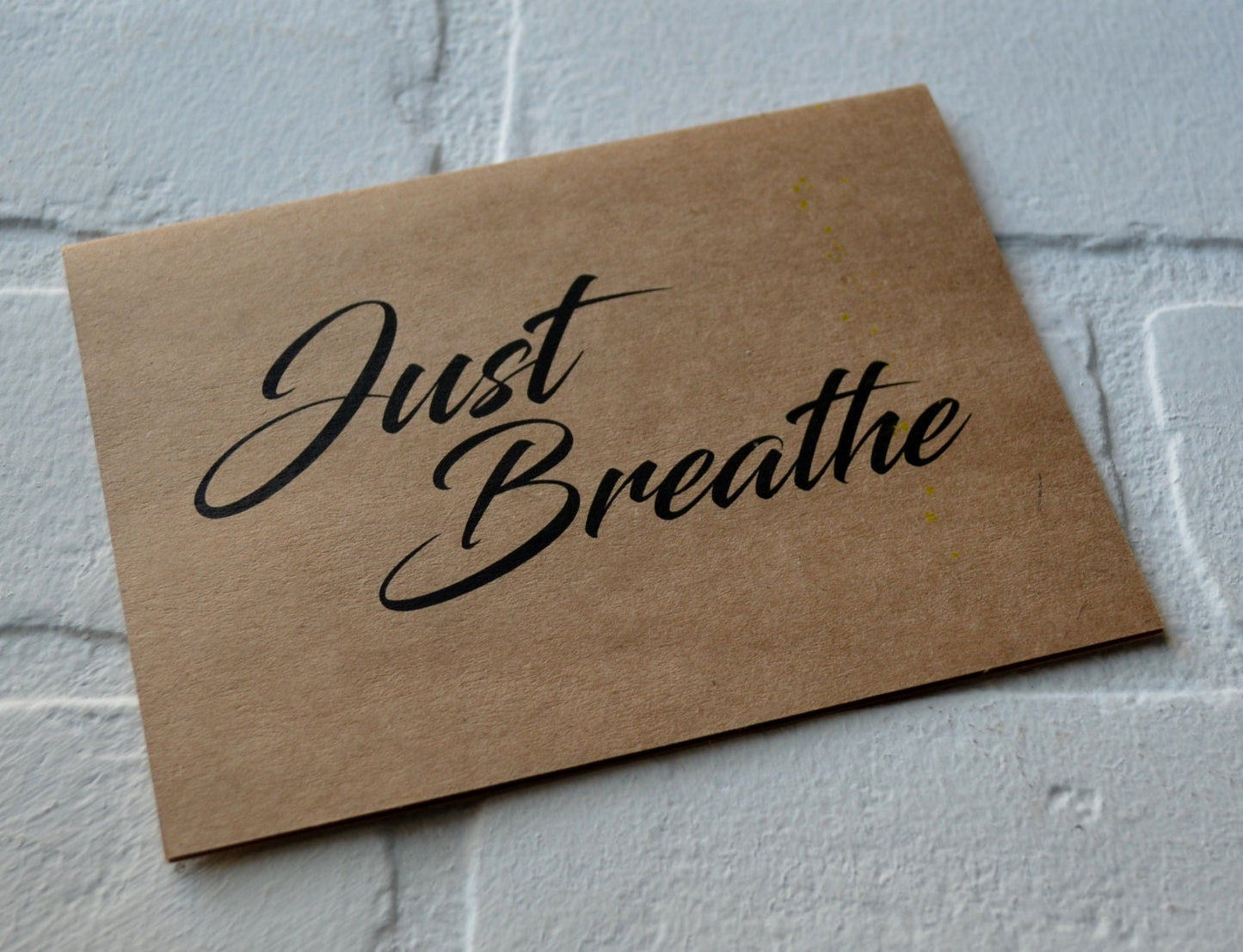 Just breathe | yoga card | yogi hindu greeting