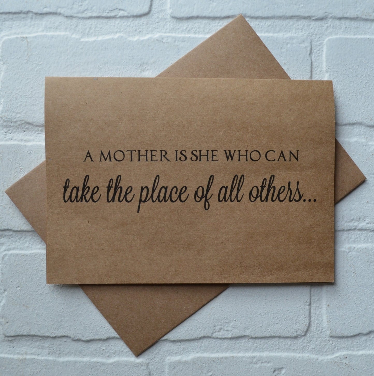 A mom is she who can take the place of all others | bridesmaid proposal card | wedding party invite