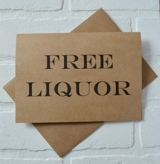 Free liquor | bridesmaid proposal card | wedding party invite