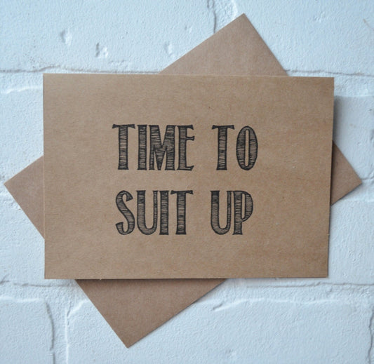 Time to SUIT UP | groomsmen proposal cards | wedding party invite