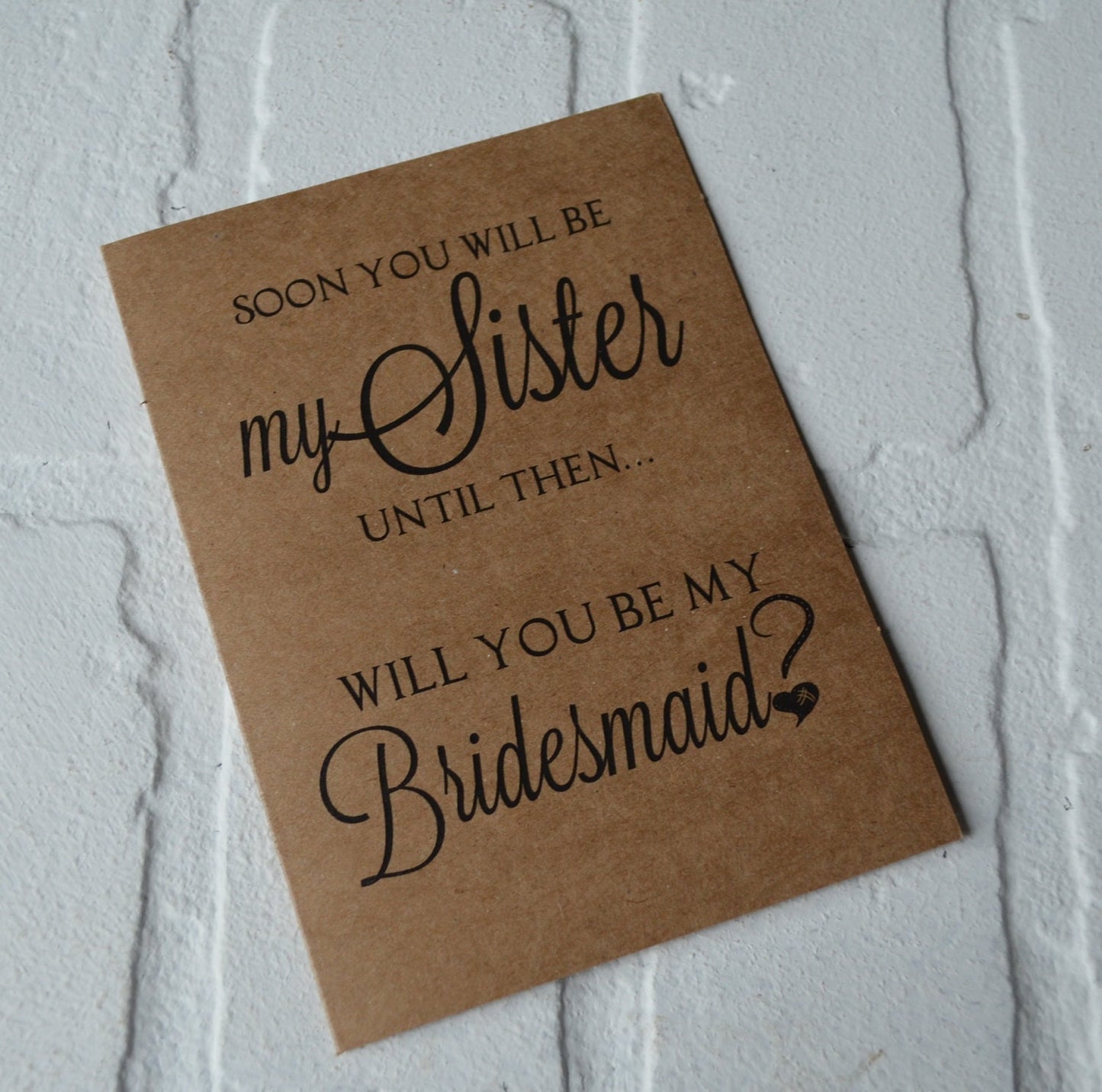 SOON you will be my Sister BRIDESMAID CARD Bridesmaid Proposal Cards Be My bridesmaid card sister in law card sister to be card bridal card