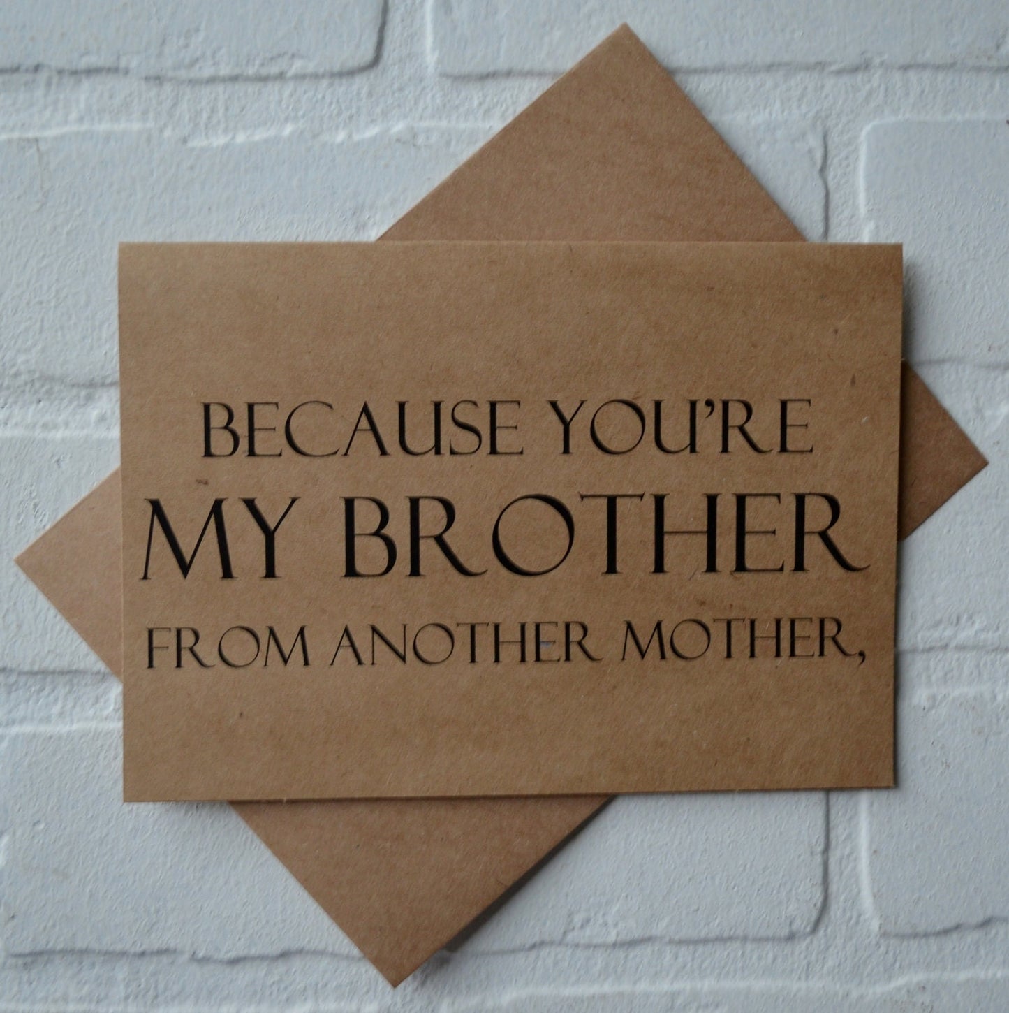 Because you're my brother from another mother | groomsmen proposal card | wedding party invite