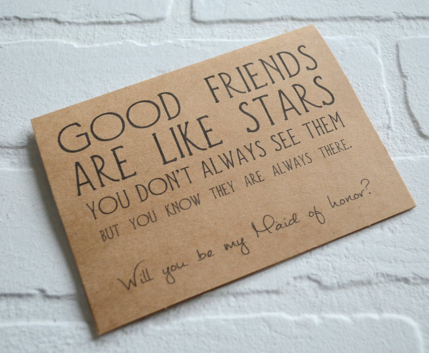 GOOD FRIENDS are like stars bridesmaid proposal cards | wedding party invite