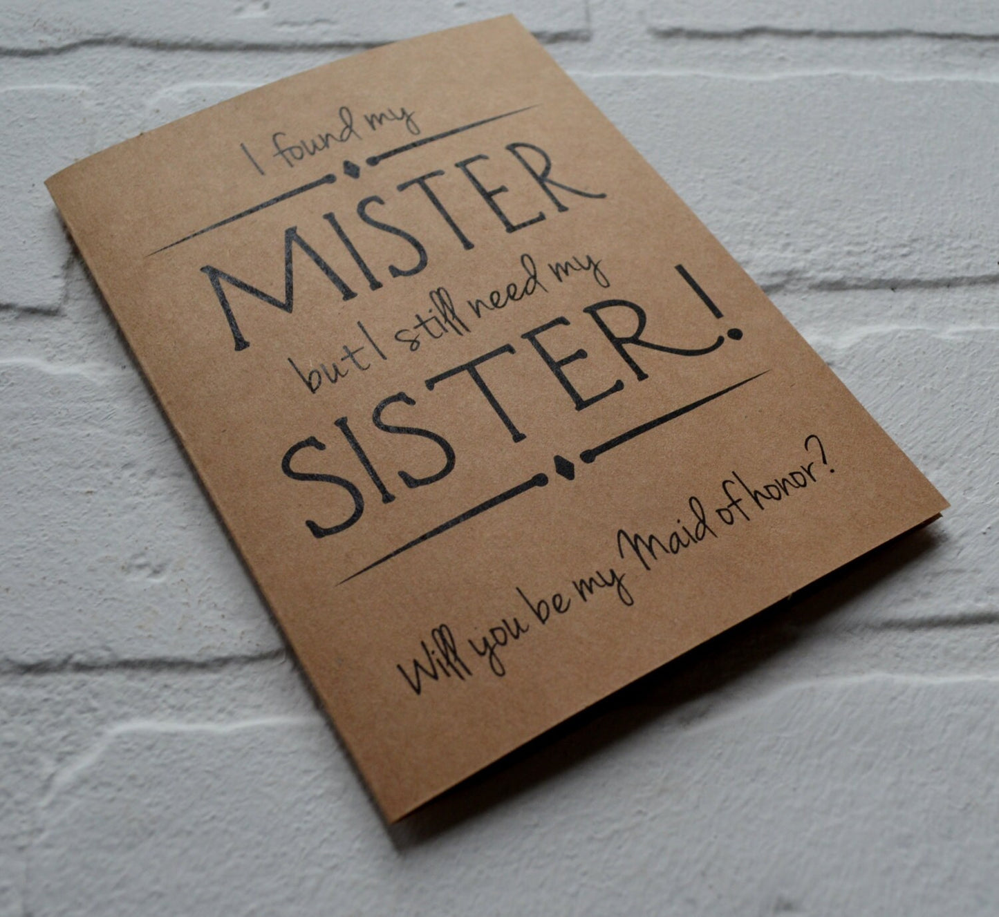 I found my MISTER i still need my SISTER Will you be my bridesmaid Sister Bridesmaid CardBridesmaid sister cards funny bridal party wedding