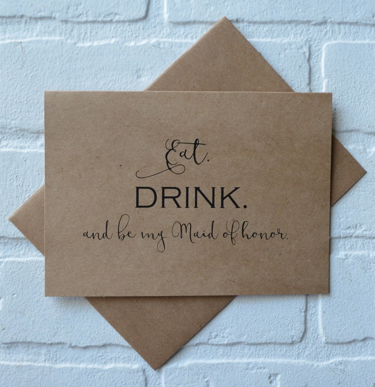 Eat drink and be my bridesmaid | bridesmaid proposal card | wedding party invite