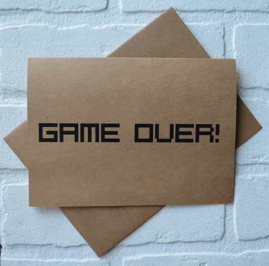 GAME OVER groomsmen proposal cards | wedding party invite