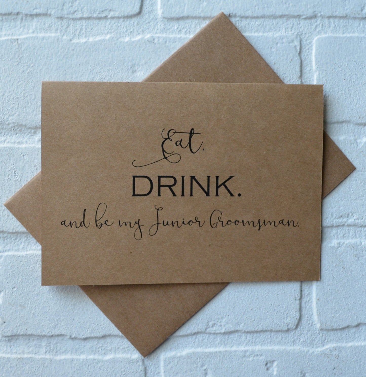 Eat drink and be my groomsman | groomsmen proposal card | wedding party invite