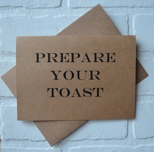 PREPARE your toast | groomsmen proposal cards | wedding party invite