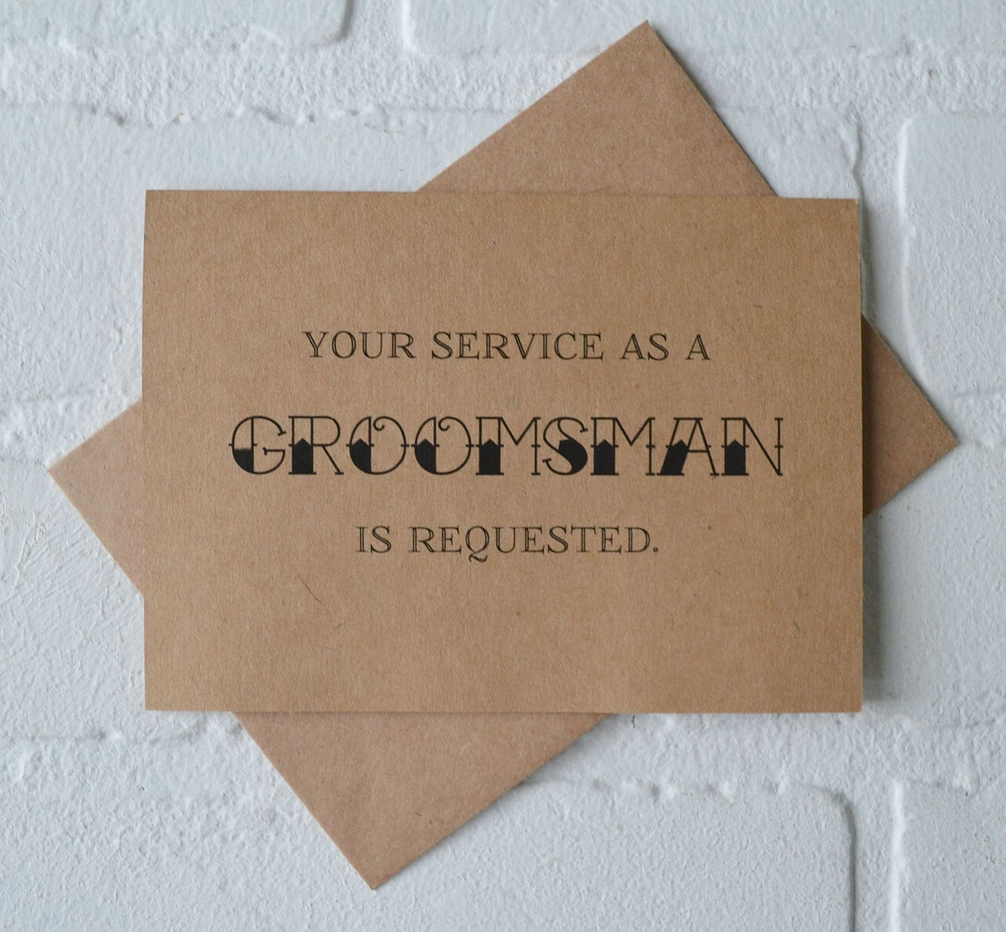 Your service is requested as a groomsman | groomsmen proposal cards | wedding party invite