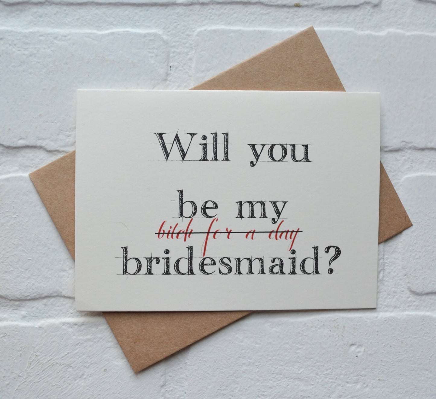 B#TCH for A DAY | Will you be my bridesmaid proposal card | wedding party cards | bridal | maid of honor | matron of honor | gifts | junior